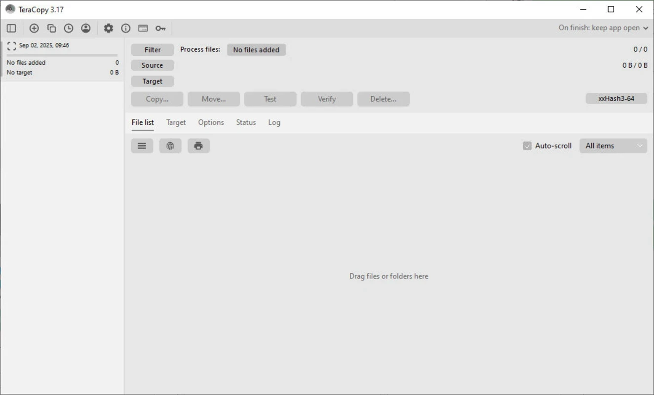 TeraCopy — tangkapan layar 2